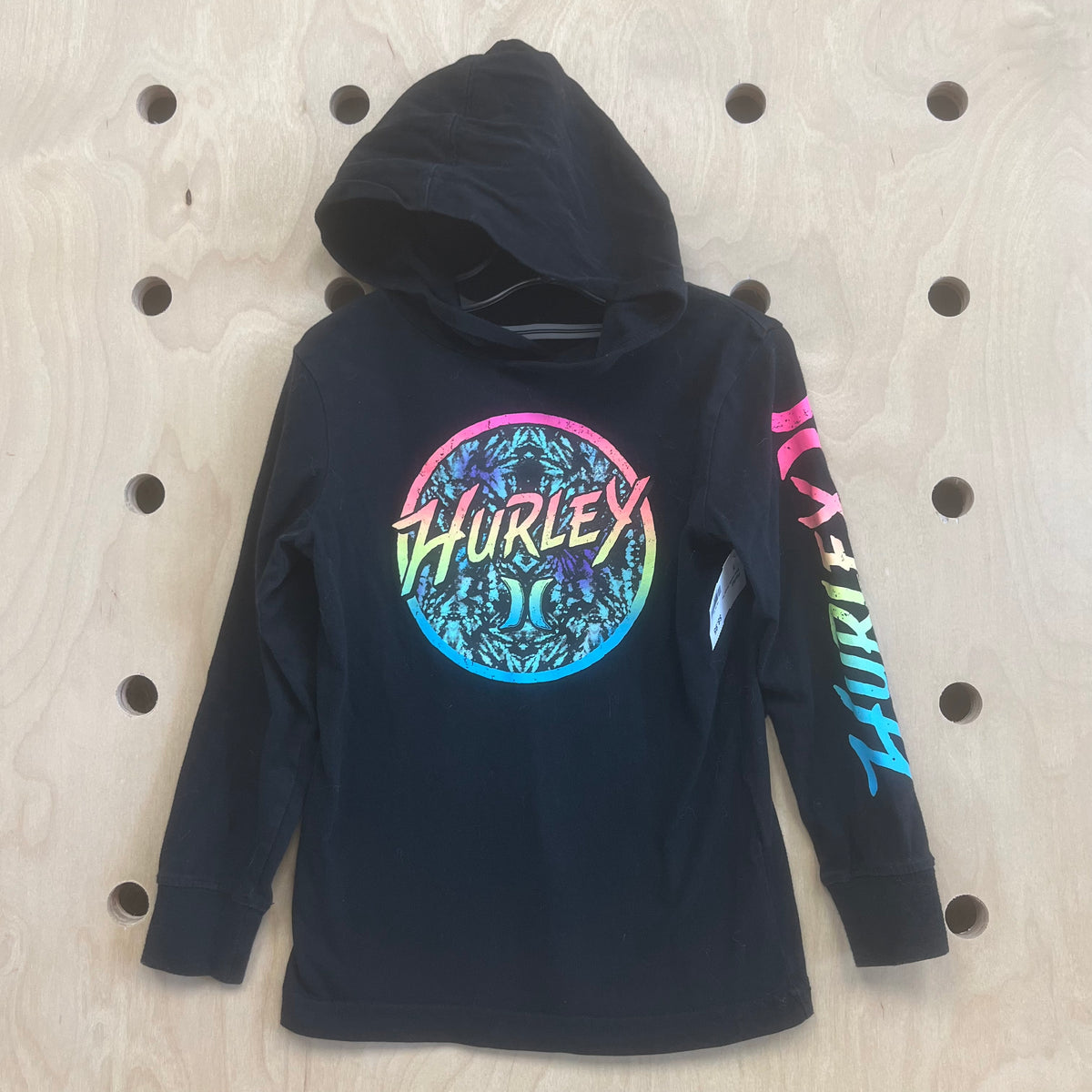 Black Colorful Hoodie Tee