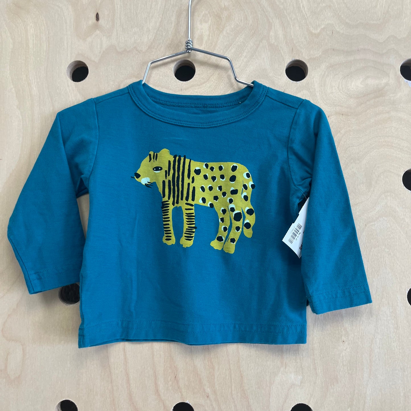 Teal Leopard Long Sleeve Tee