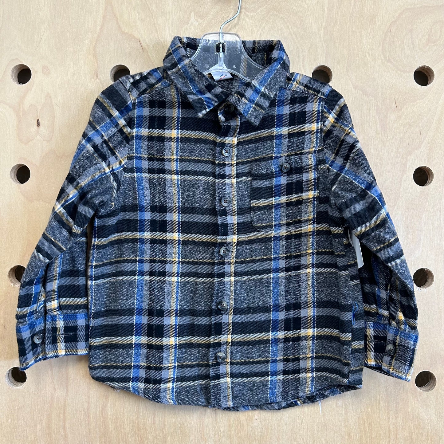 Grey + Yellow Plaid Flannel