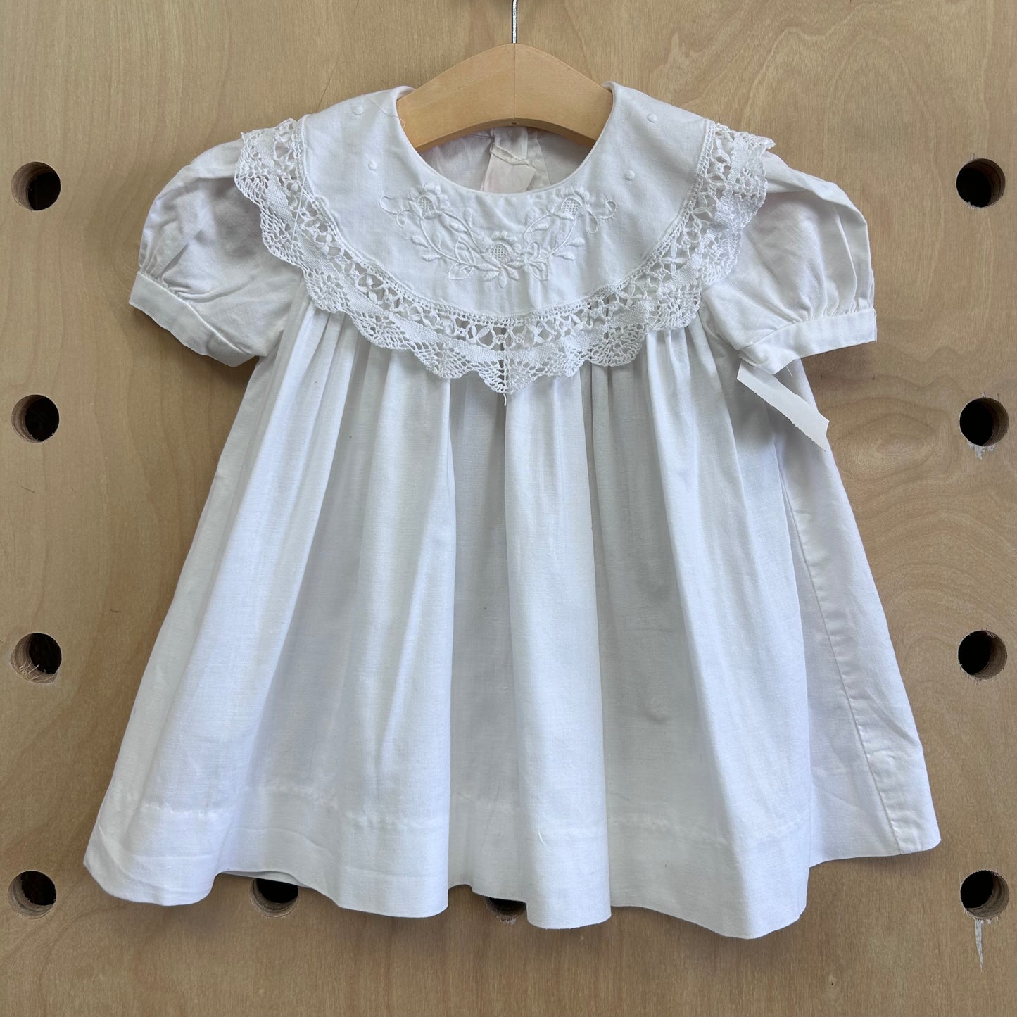 White Lace Collar Dress