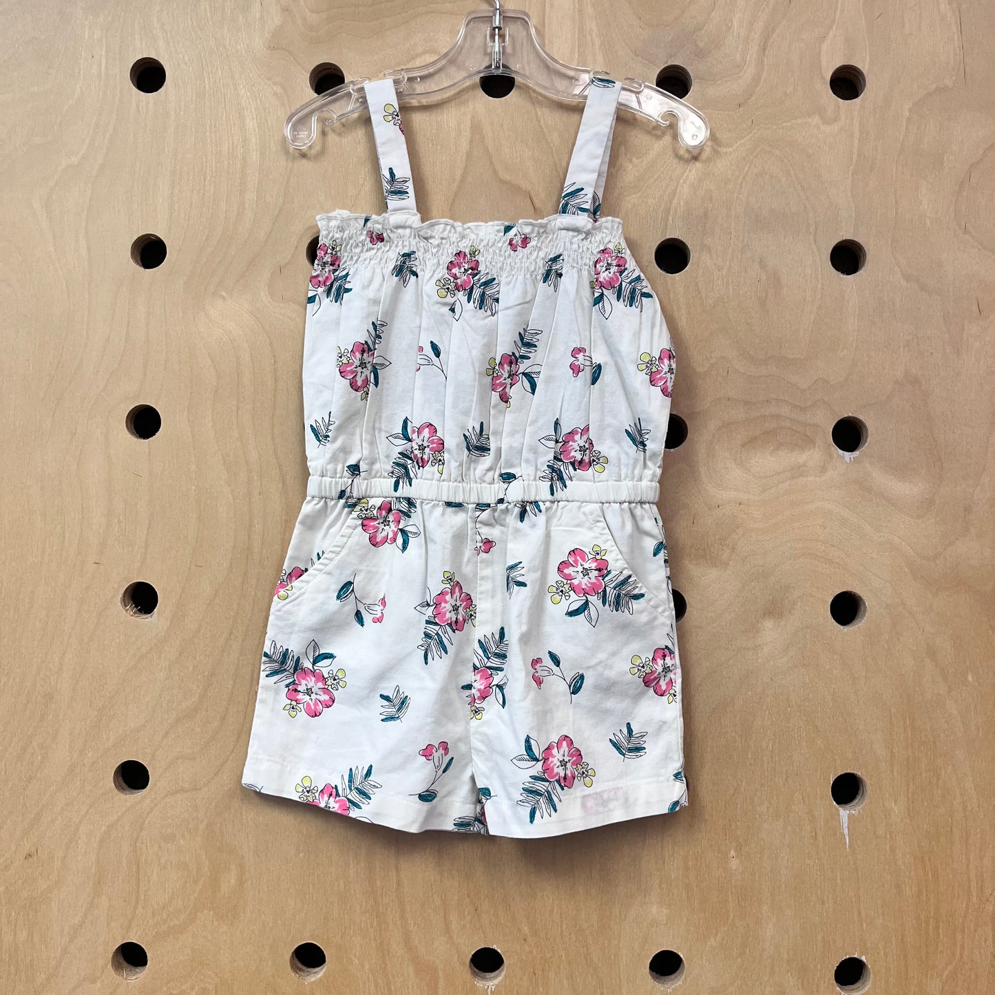 White Hibiscus Romper