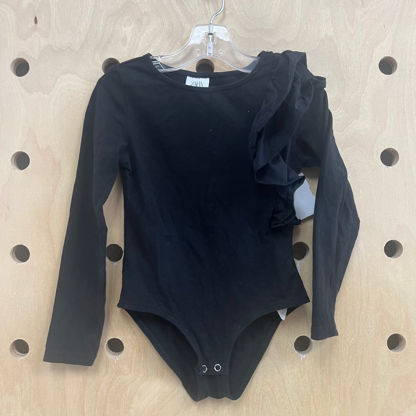 Black Ruffle Bodysuit