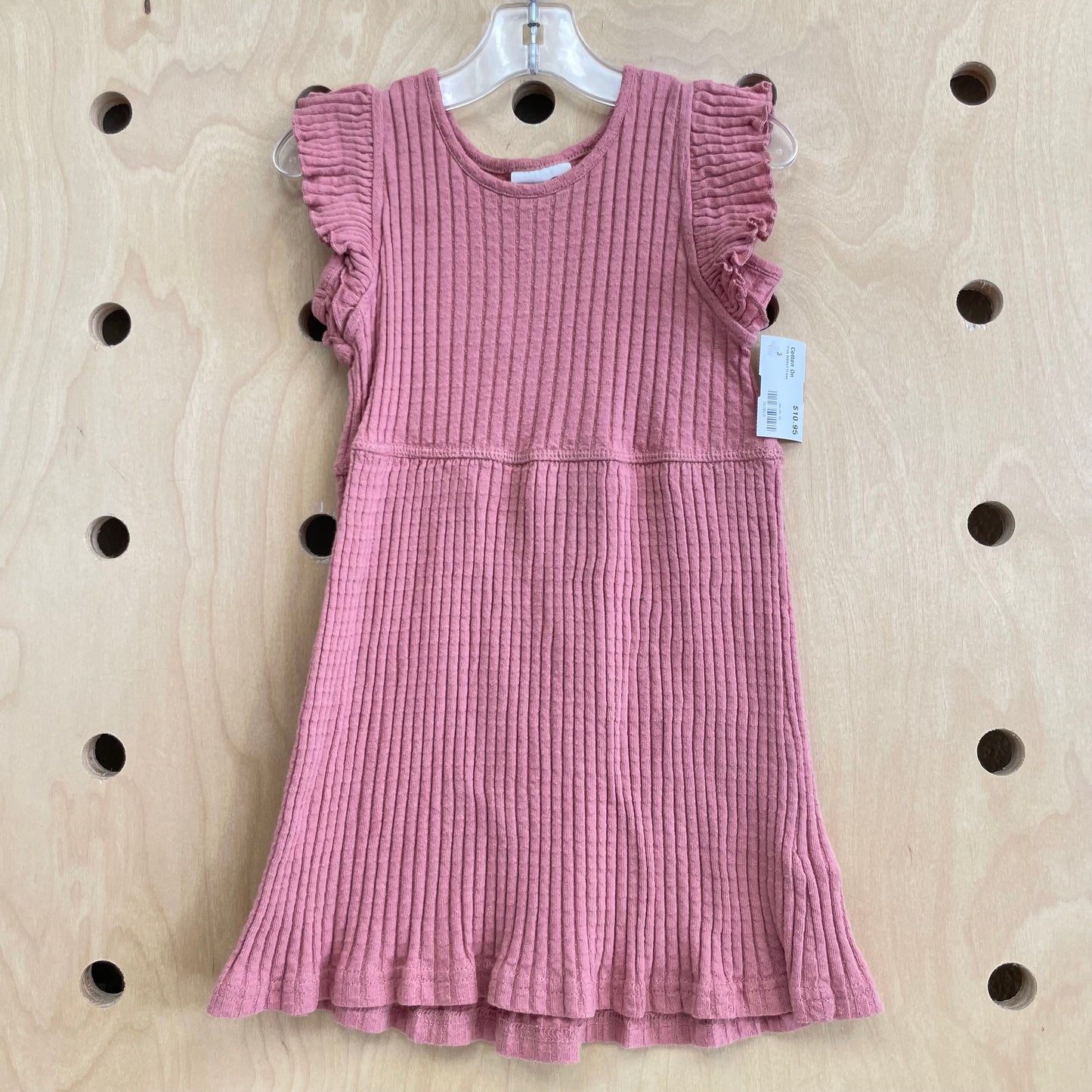 Pink Ribbed Dress