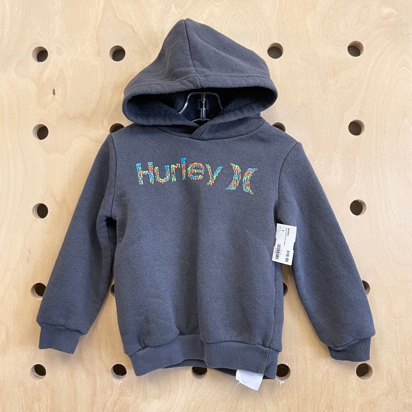 Grey Colorful logo Hoodie