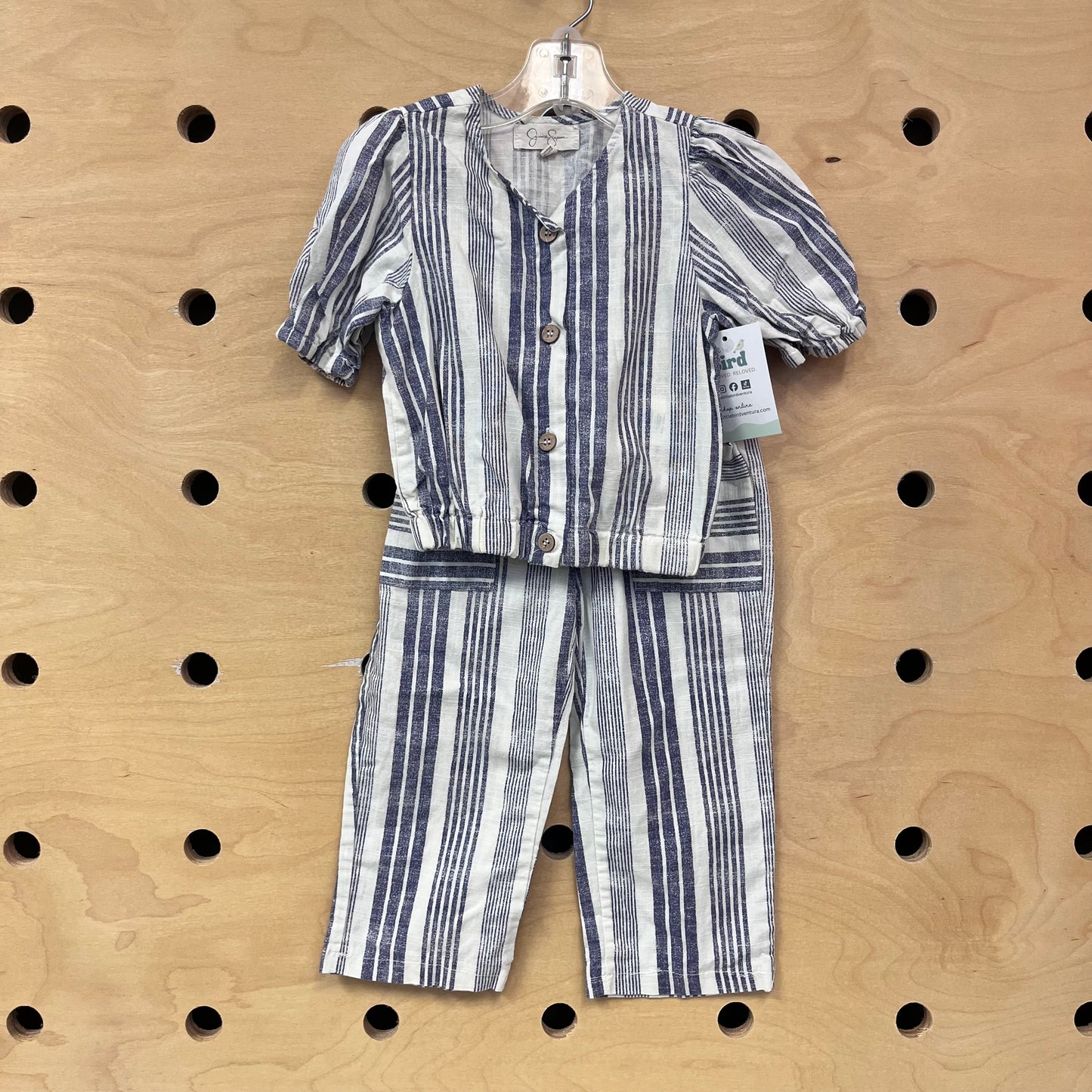 Blue & Ivory Cotton Outfit
