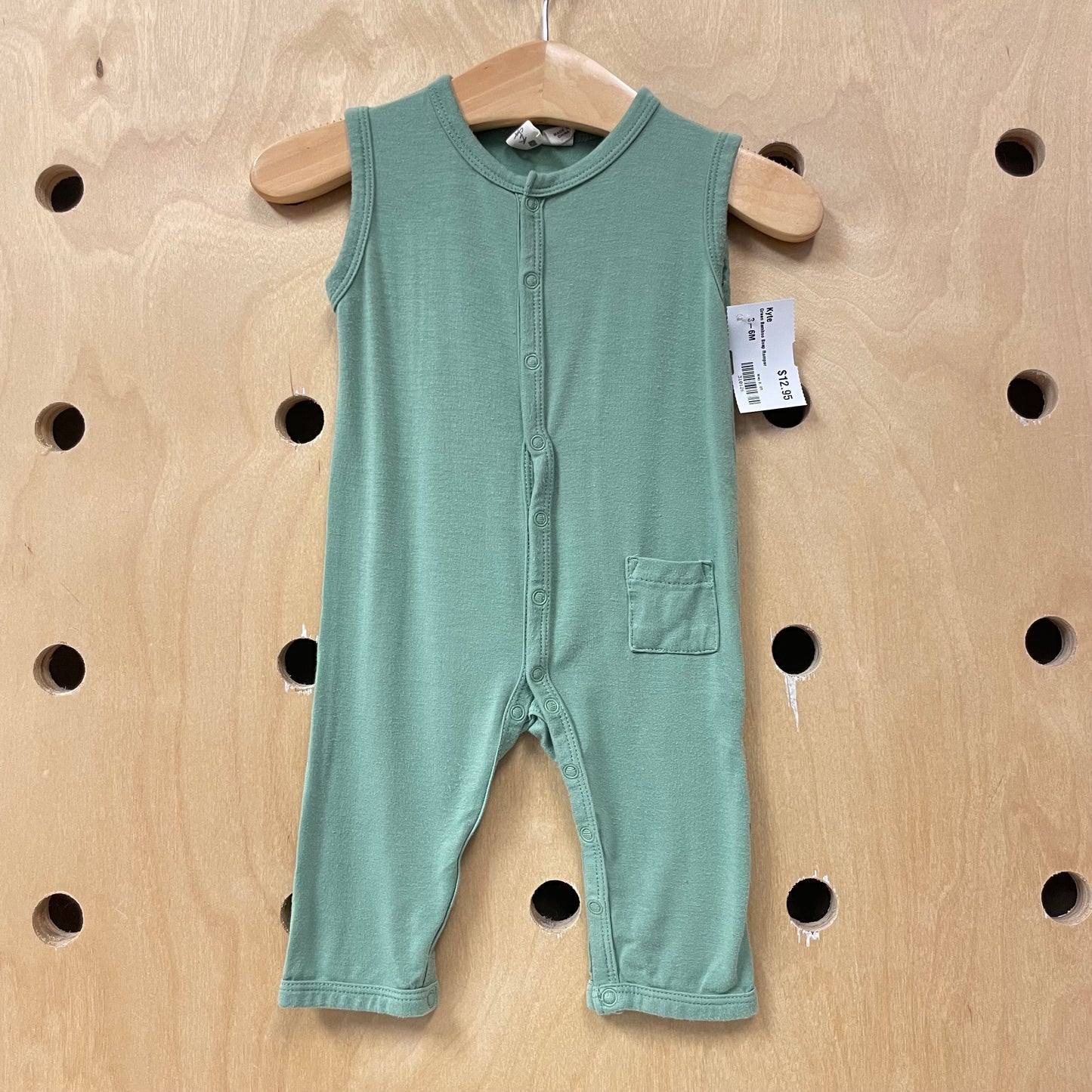 Green Bamboo Snap Romper
