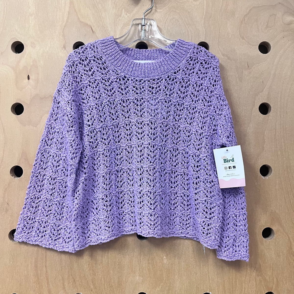 Lavender Loose Knit Top