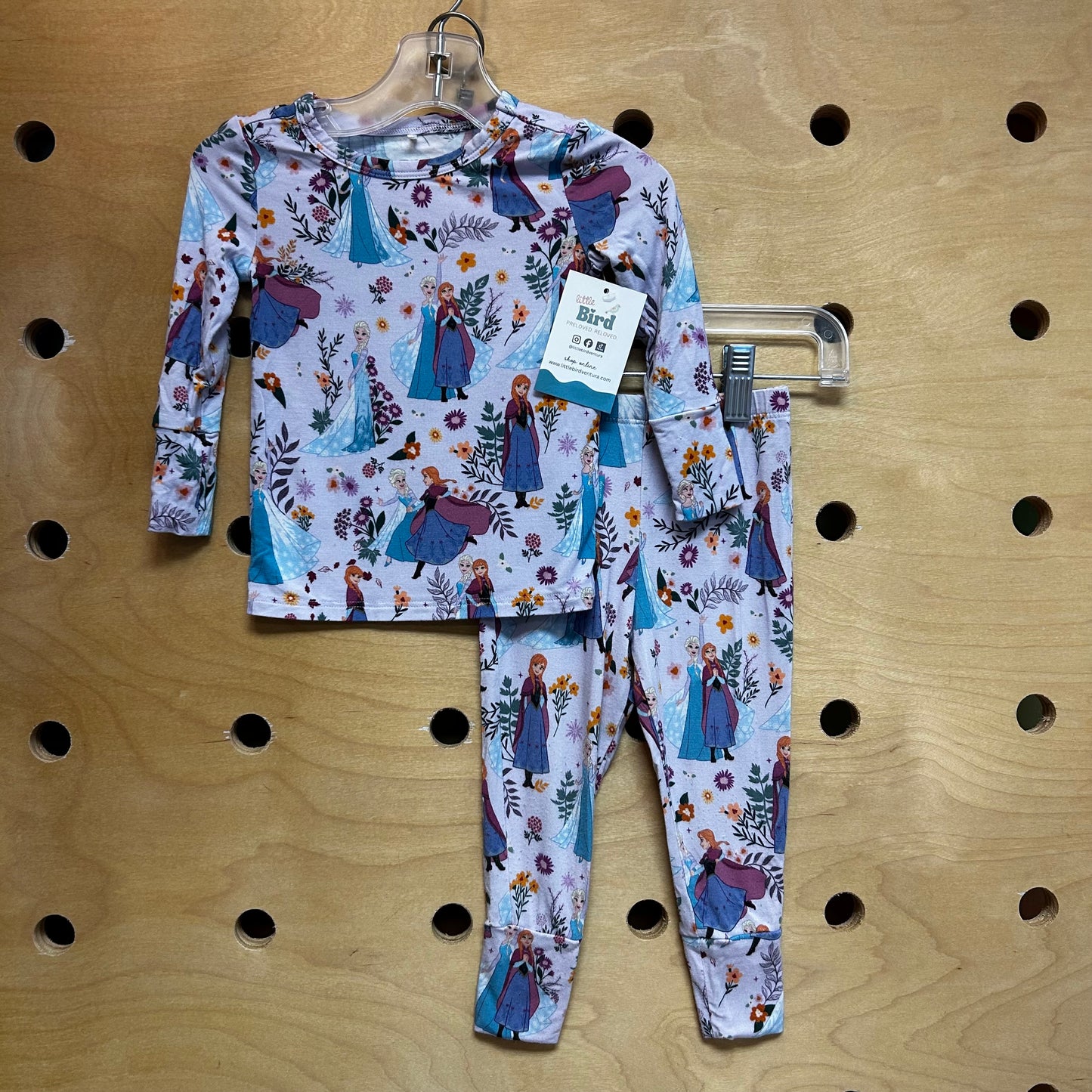 Purple Anna+Elsa Bamboo PJ's