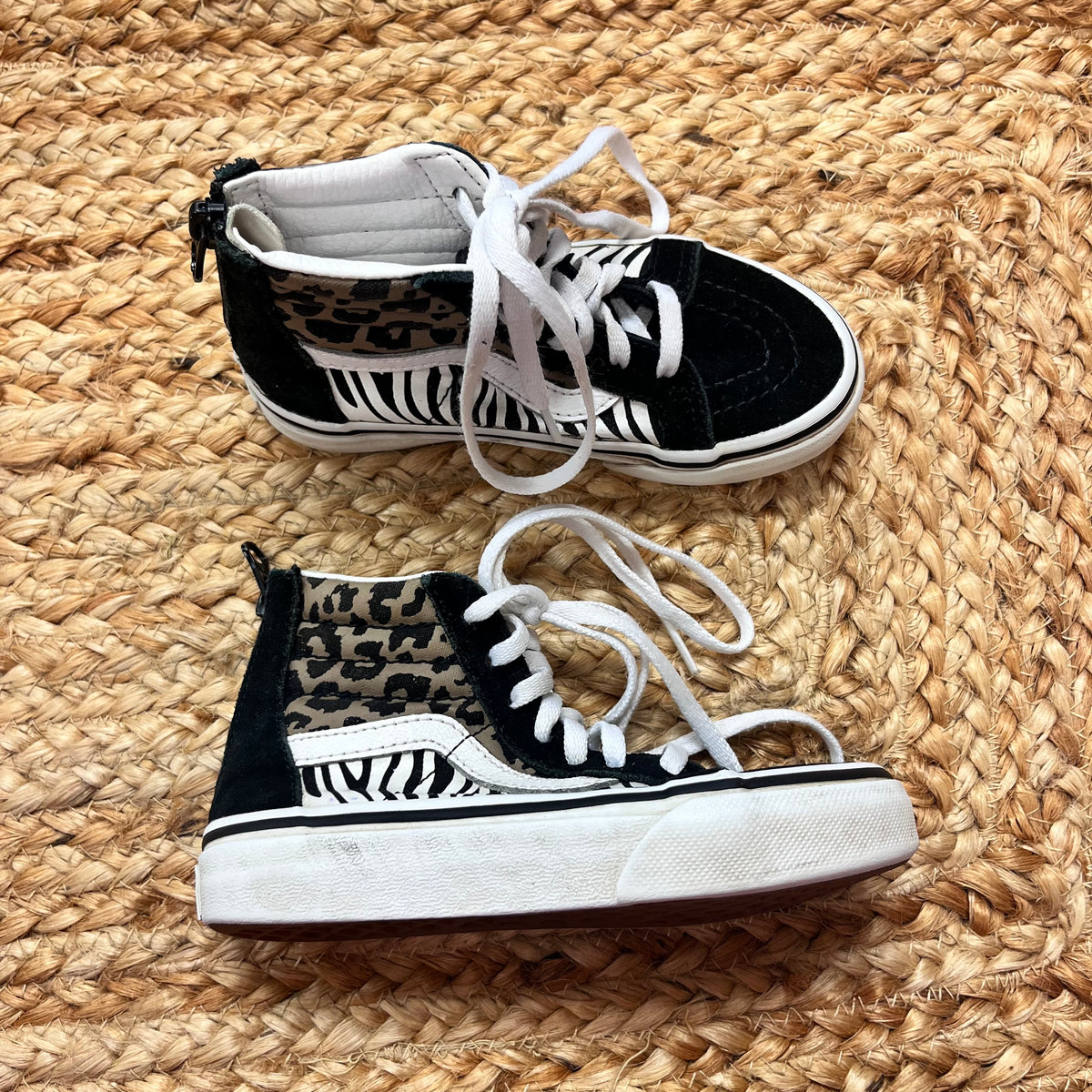 Multi Animal Print High-Top Sneakers
