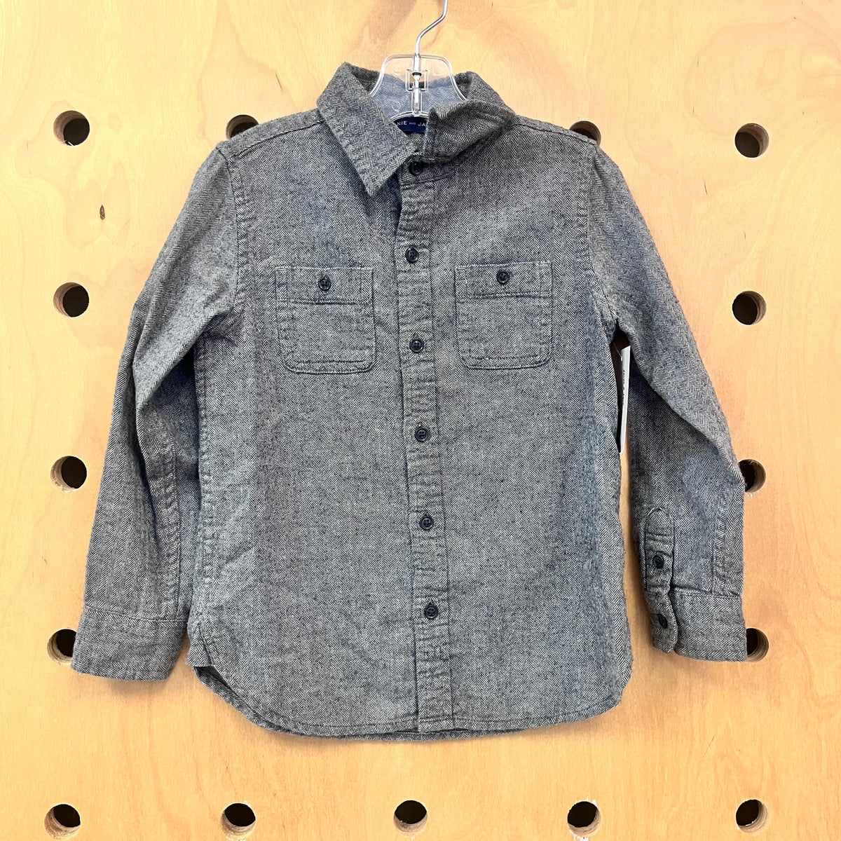 Grey Patterned Button Up