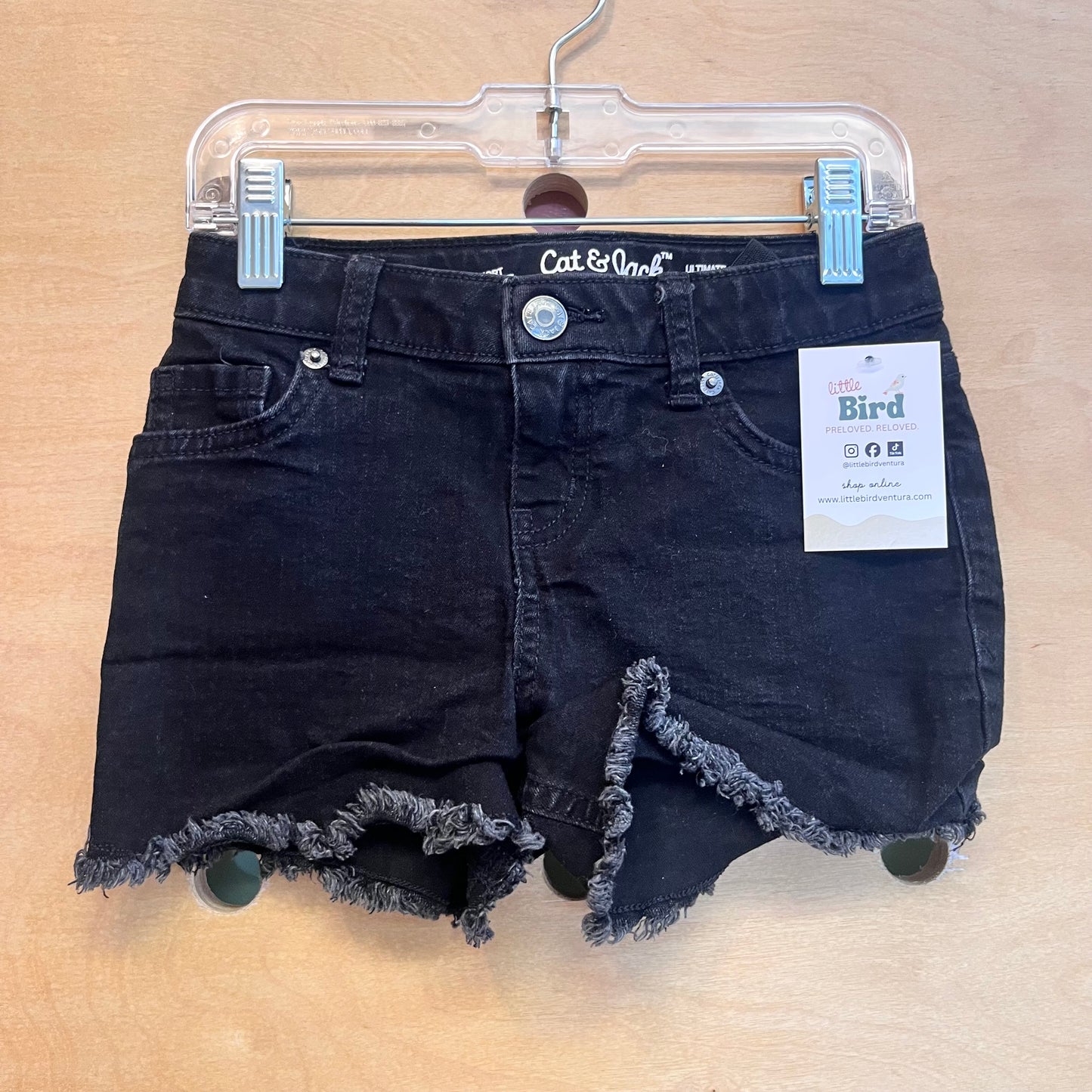 Black Ultimate Stretch Denim Shorts