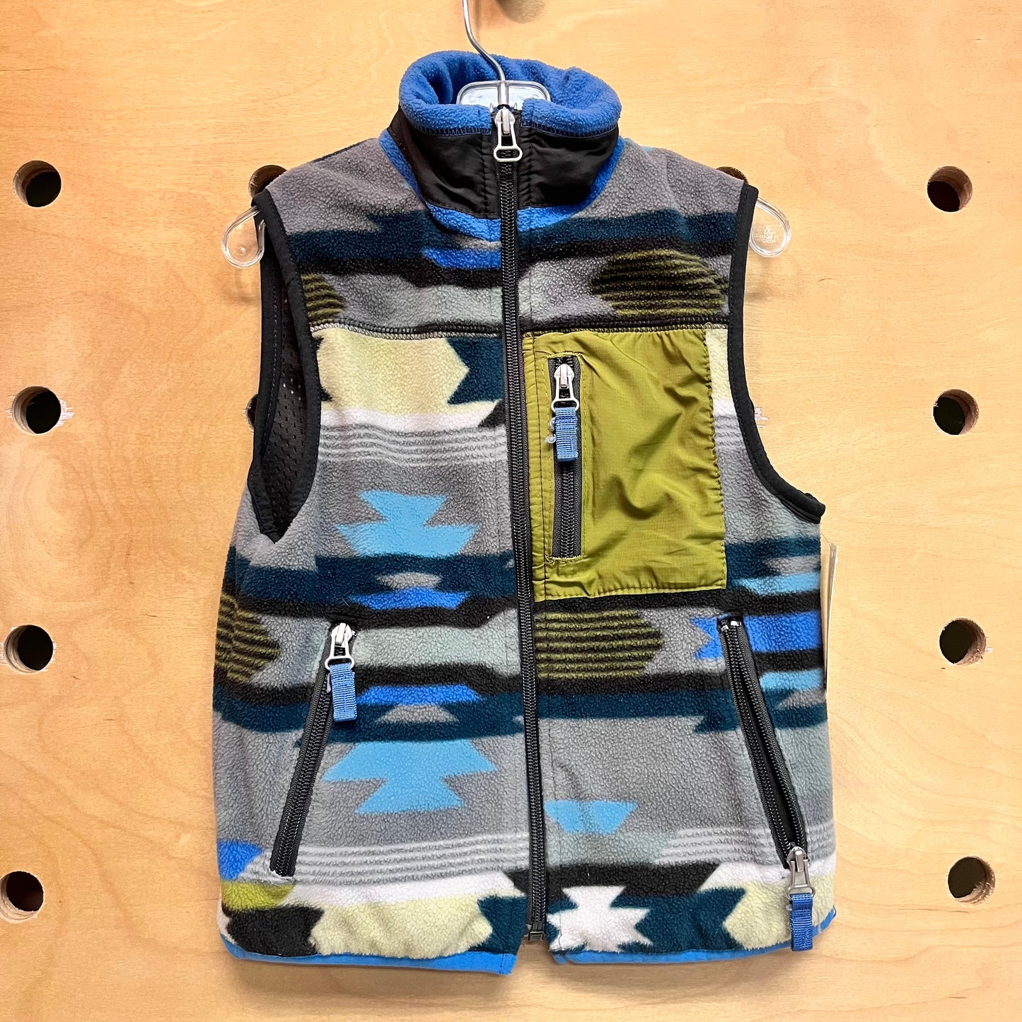 Grey/Blue Breathable Fleece Vest