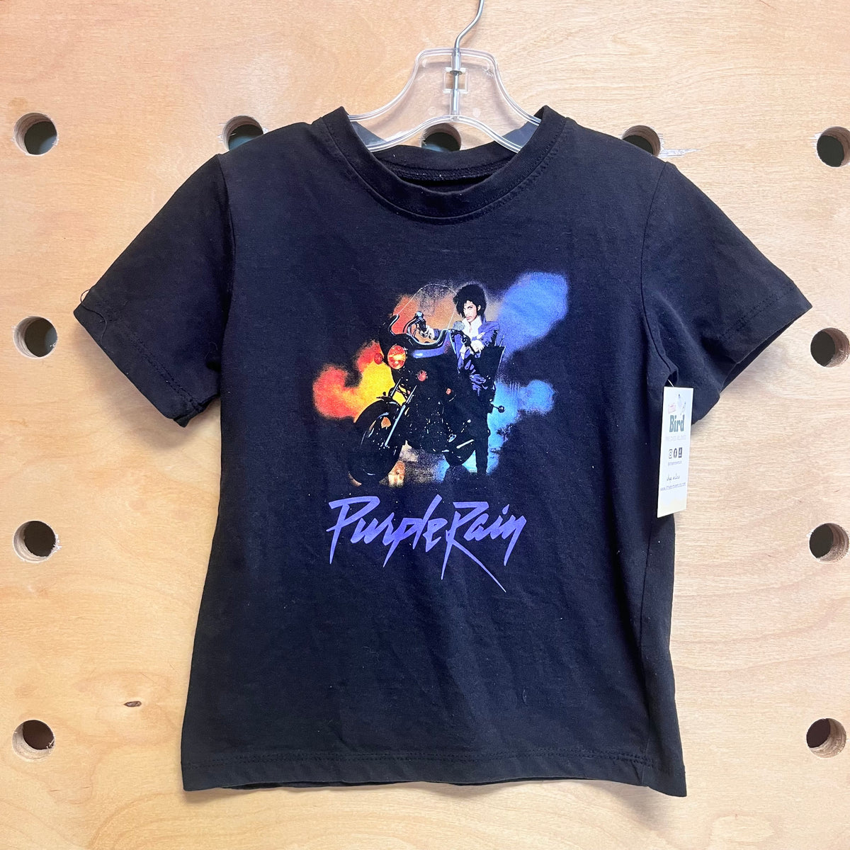 Black Purple Rain Prince Tee