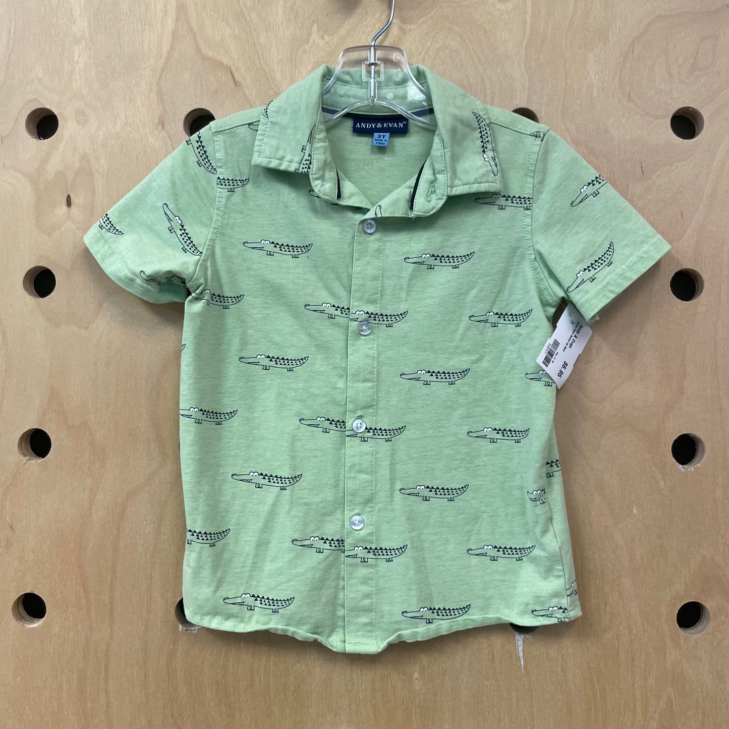 Green Gator Button Up Shirt