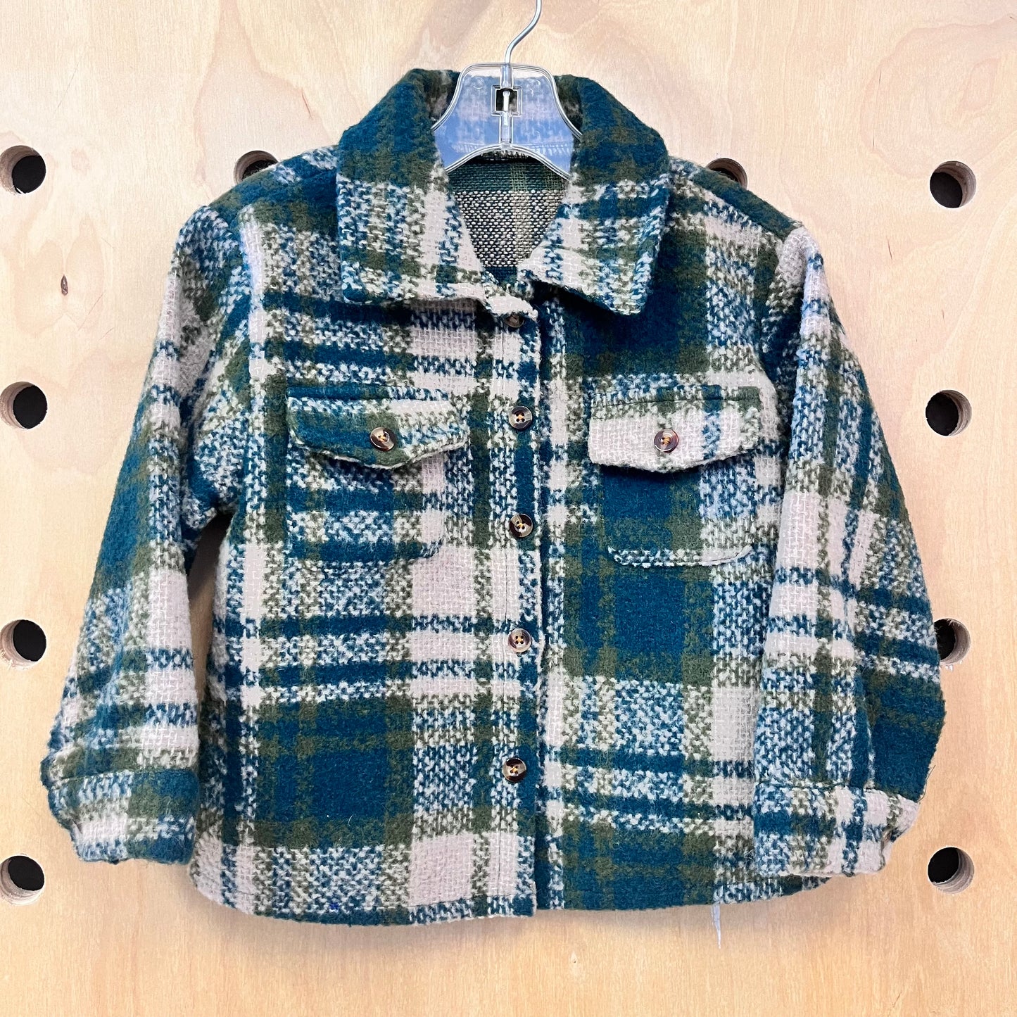 Green Plaid Shacket