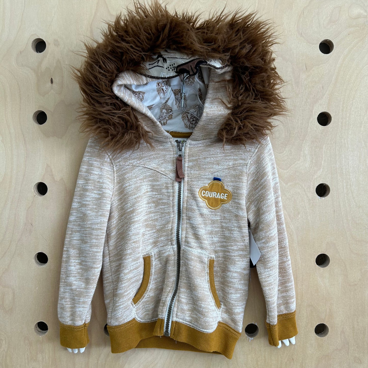 Courage Lion Zip Hoodie