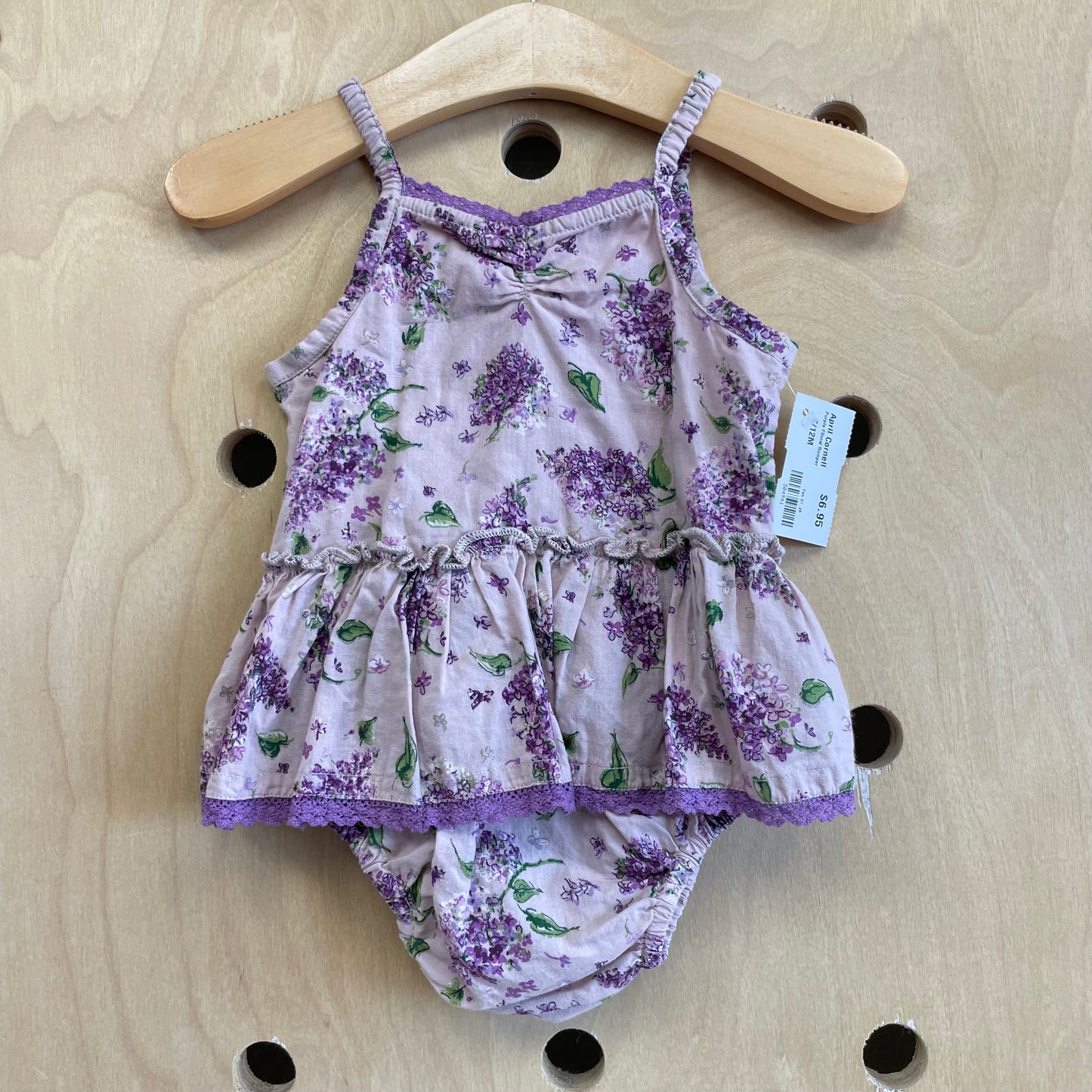 Purple Floral Romper