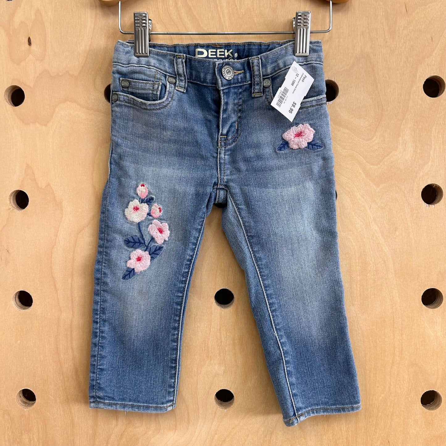 Embroidered Floral Denim