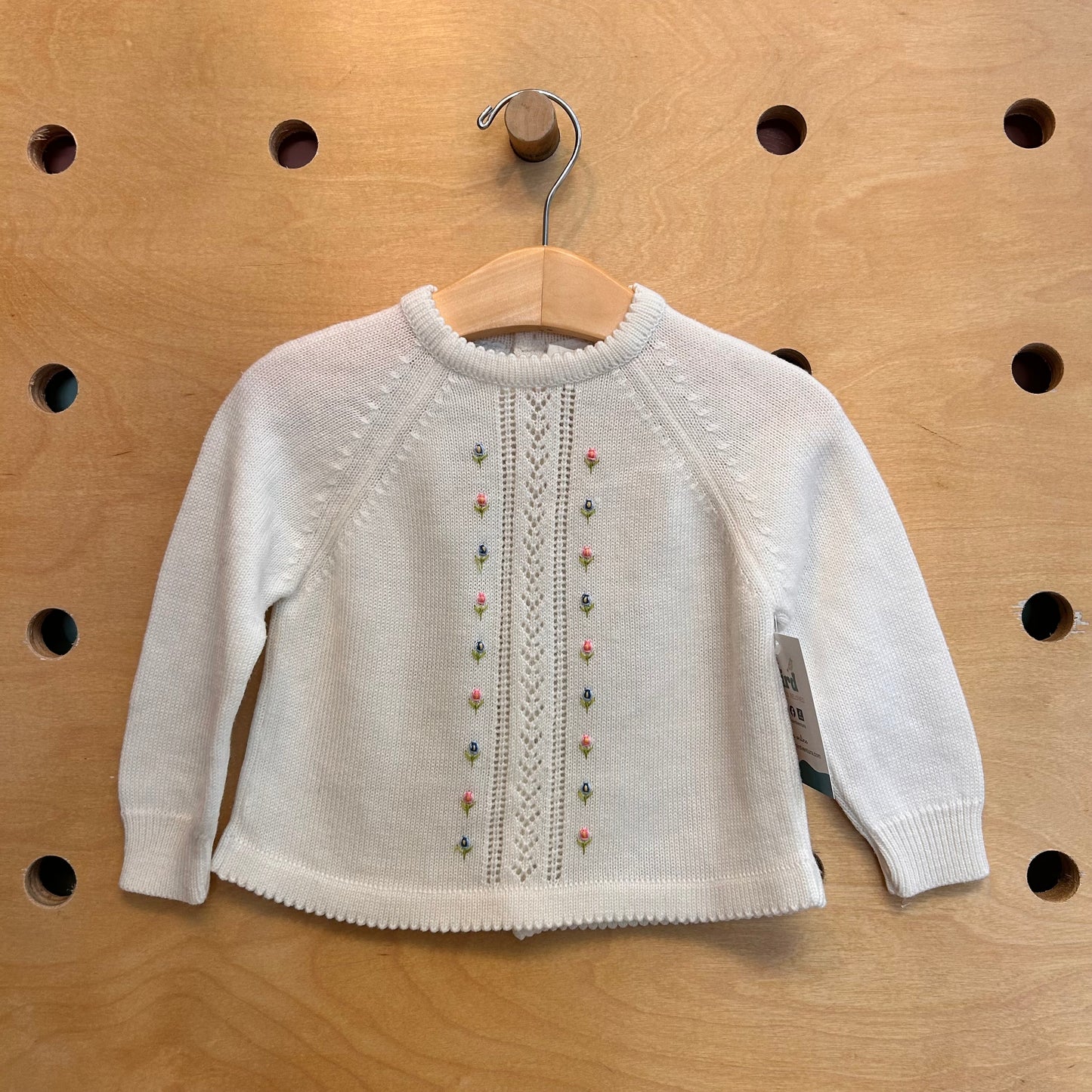 Cream Floral Sweater