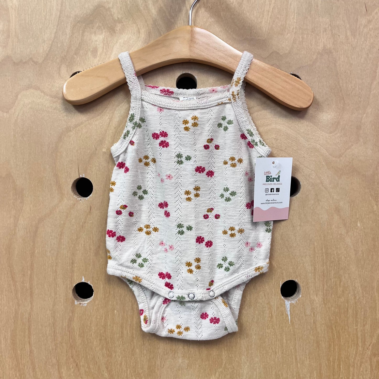 Organic Floral Pointelle Knit Bodysuit