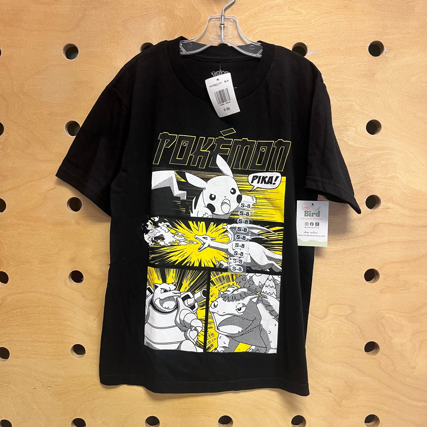 Black Pokemon Characters Tee NEW!