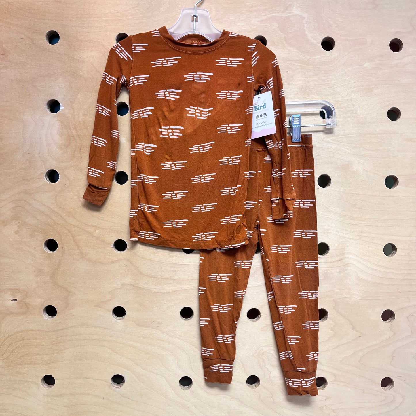 Rust Bamboo Lines Pajamas