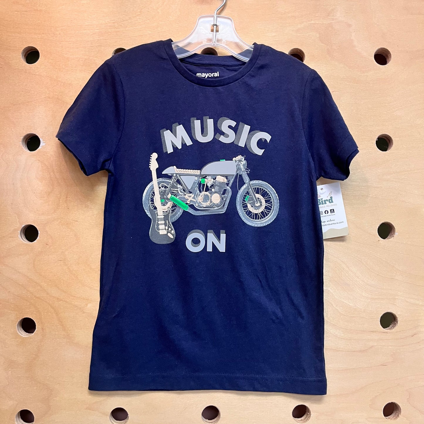 Navy 'Music On' Tee NEW!