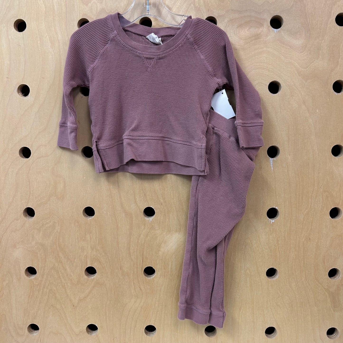 Dusty Rose Waffle Outfit