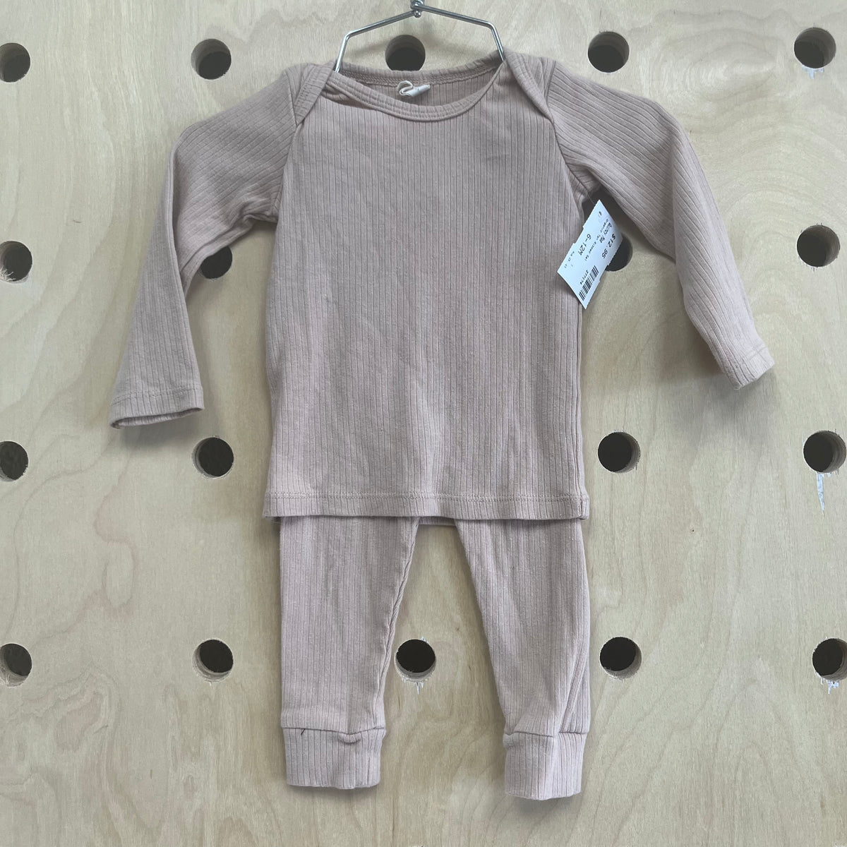 Organic Tan Ribbed Set