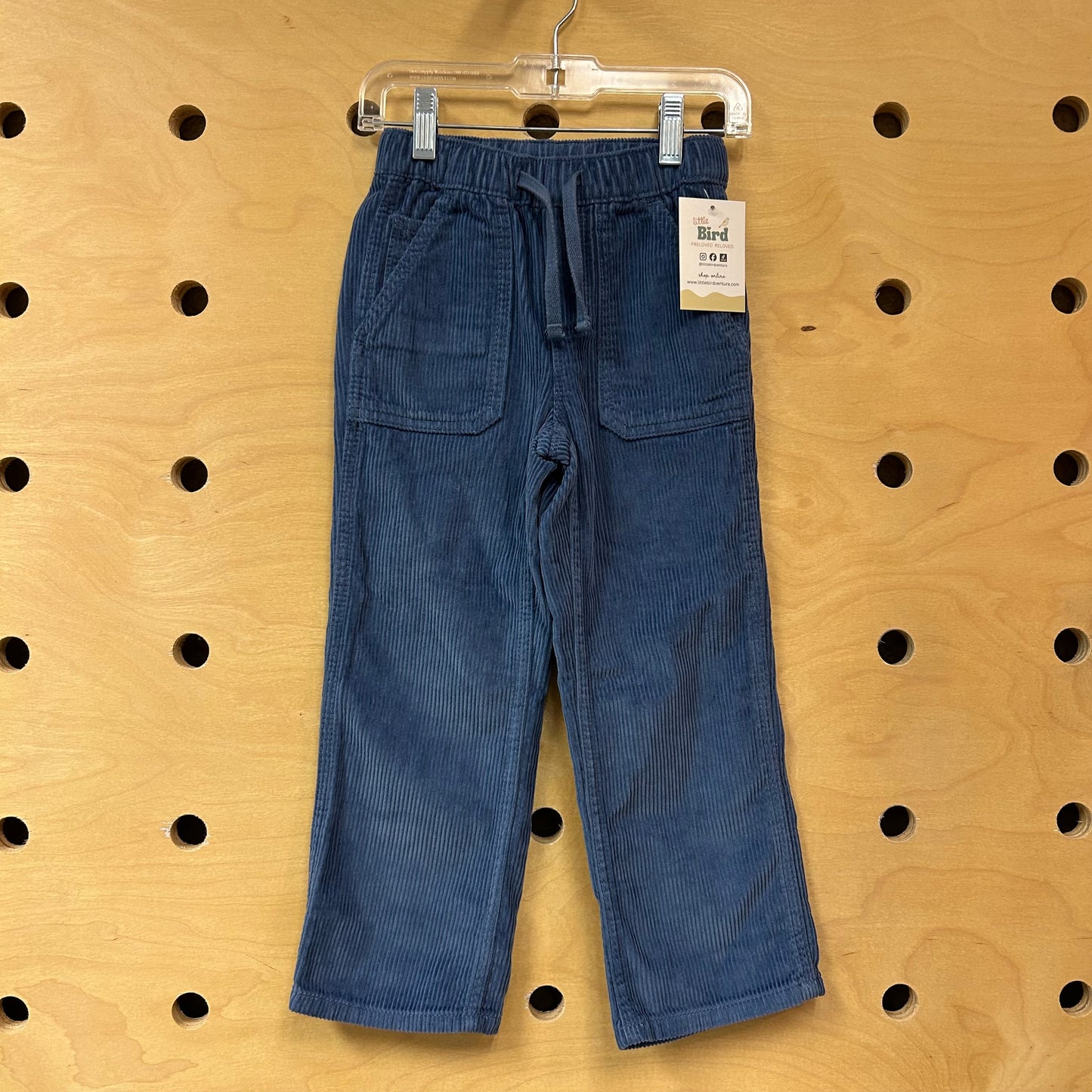 Blue Cord Drawstring Pants