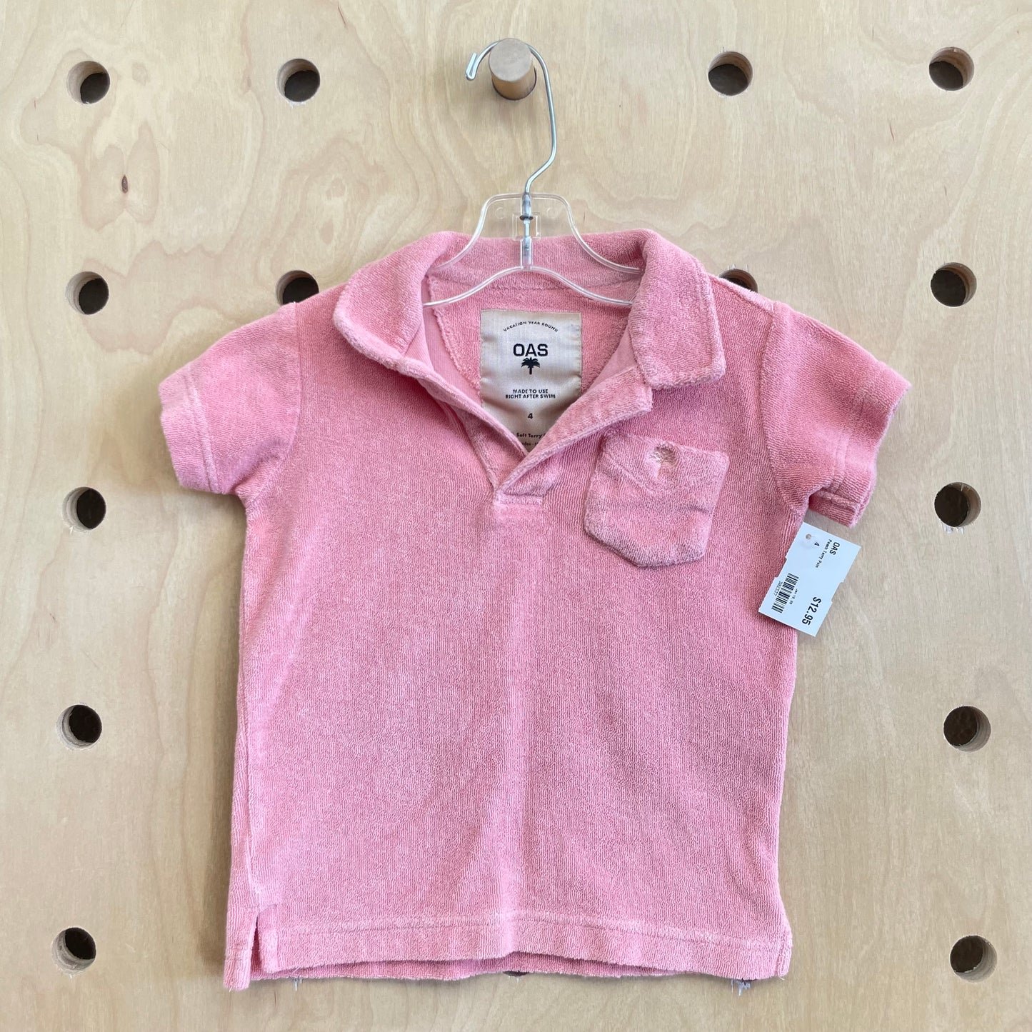 Peach Terry Polo