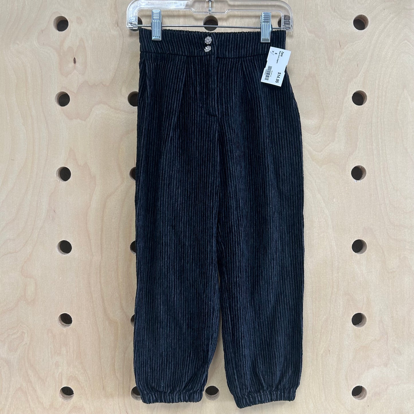 Black Cord Joggers
