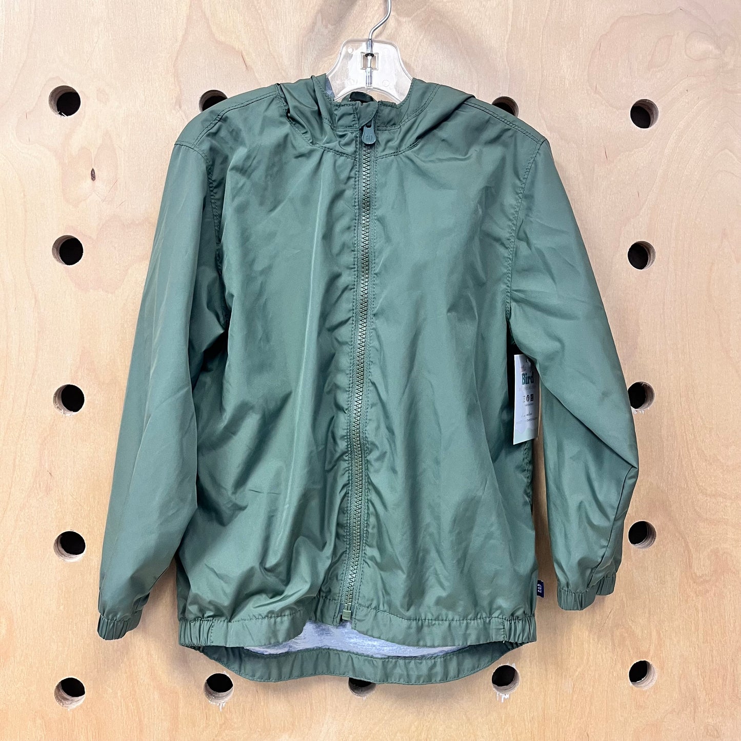 Green Windbreaker Zip Hoodie