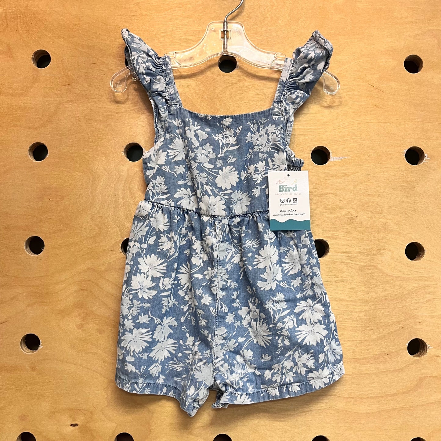 Chambray Floral Romper