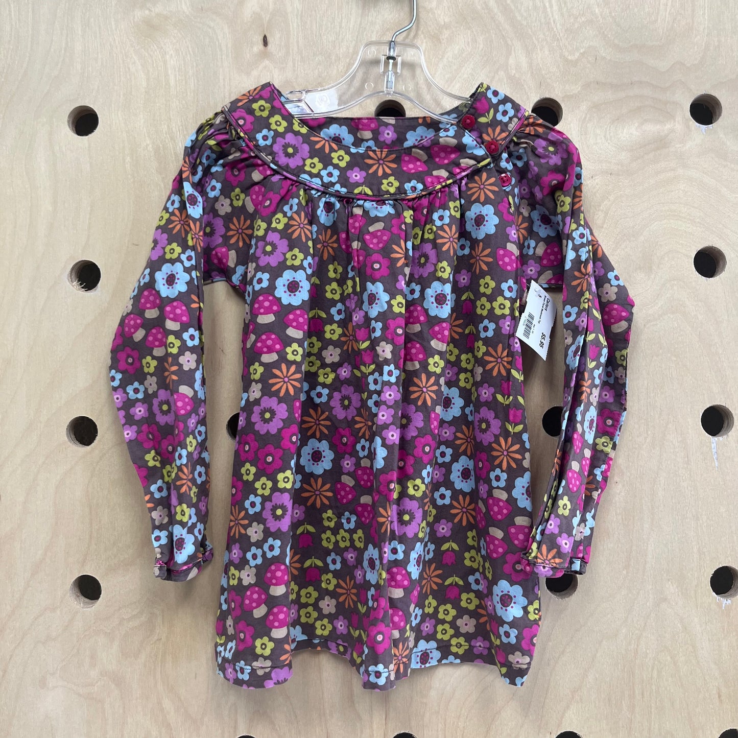 Brown Floral Mushroom Top
