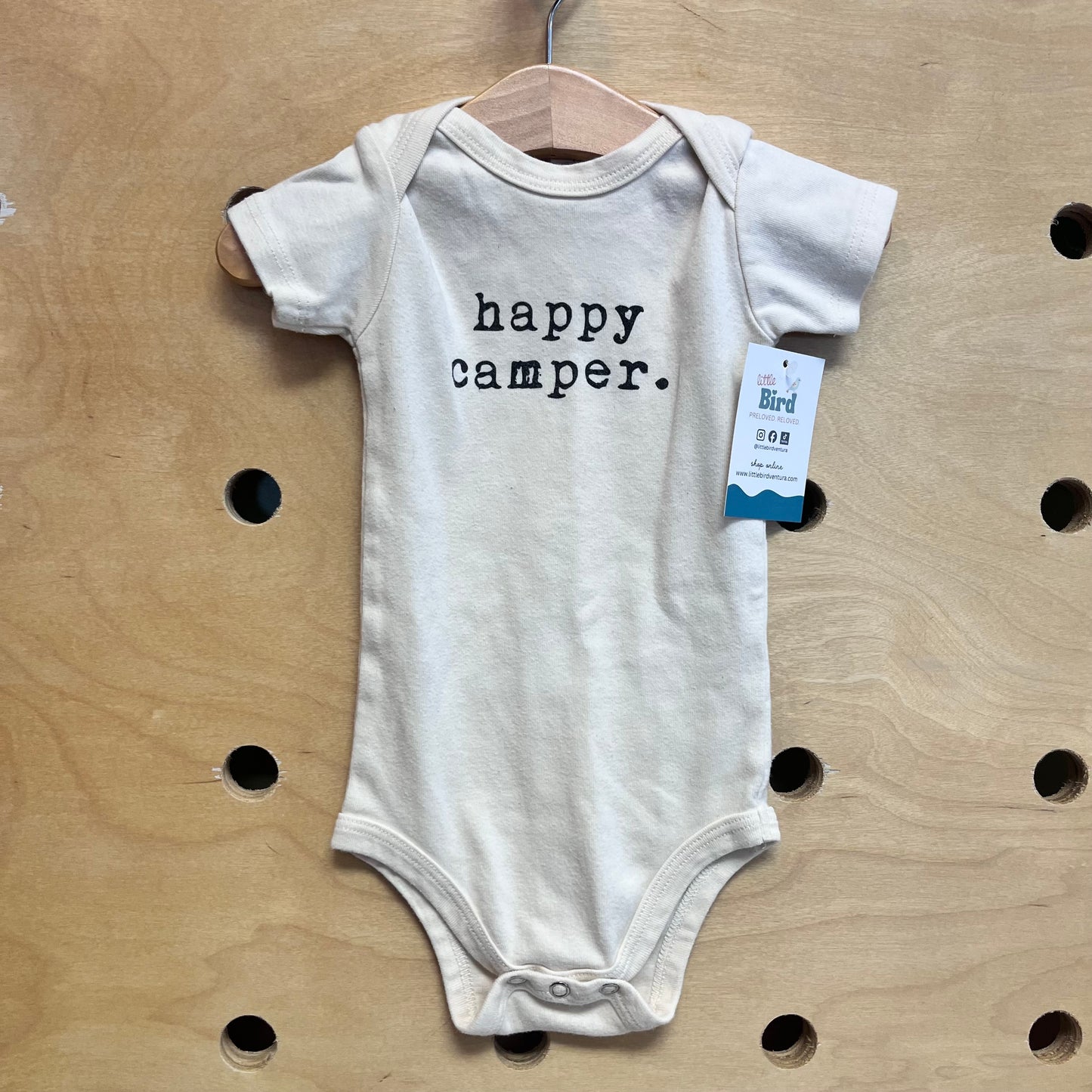 White 'Happy Camper' Bodysuit