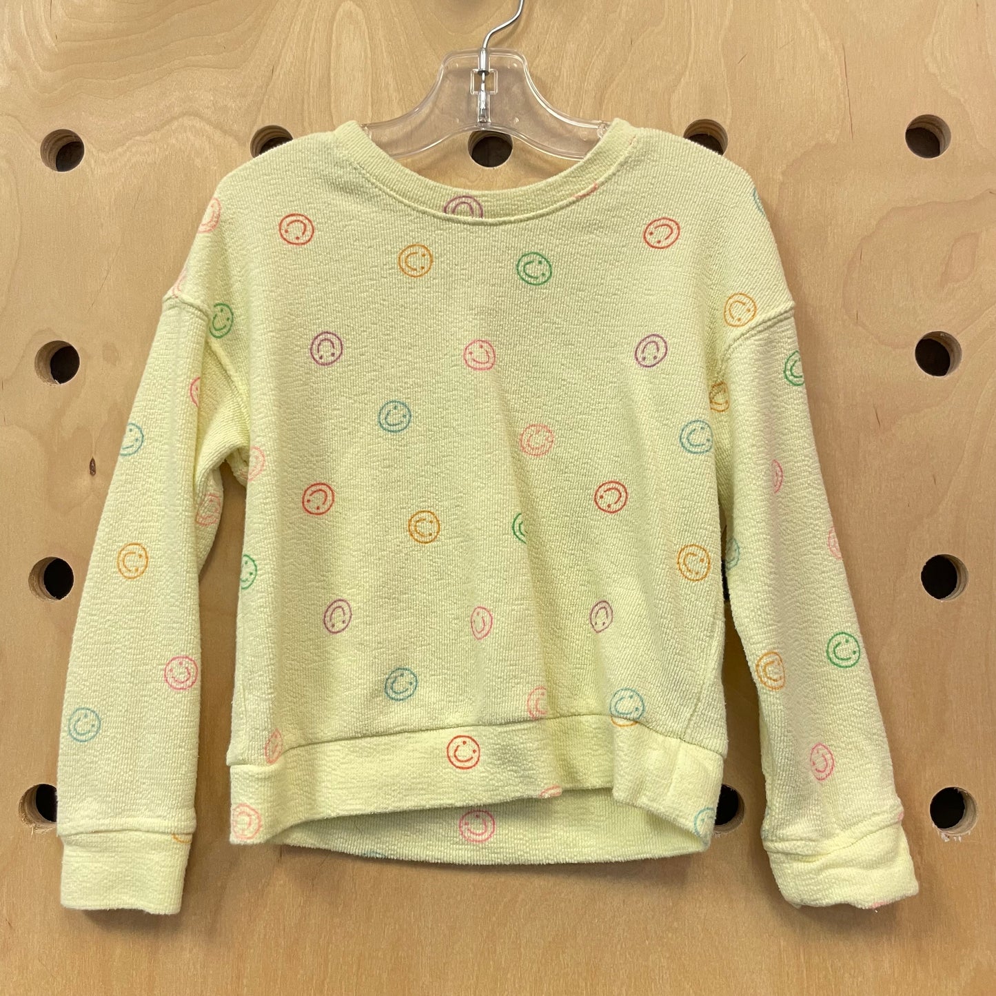 Yellow Smileys Terry Pullover
