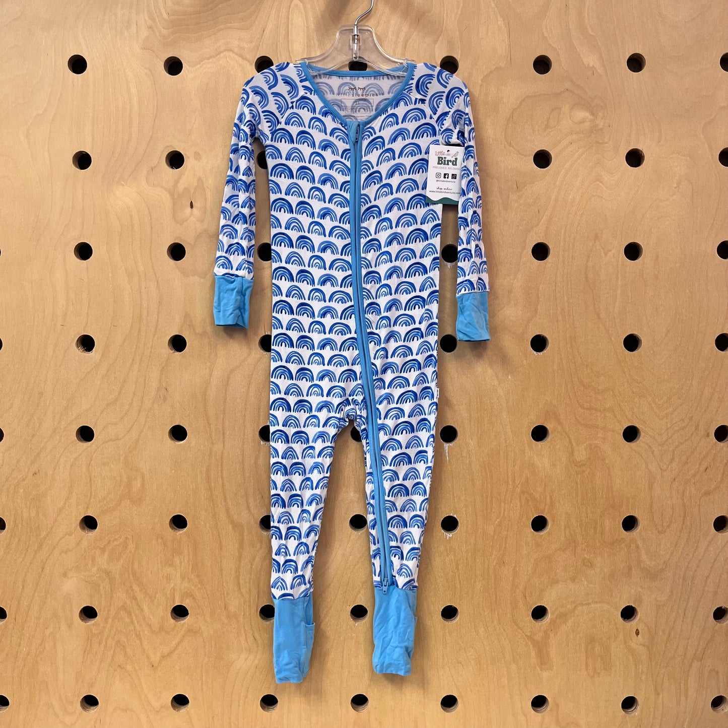 Blue Rainbows Bamboo Zippy