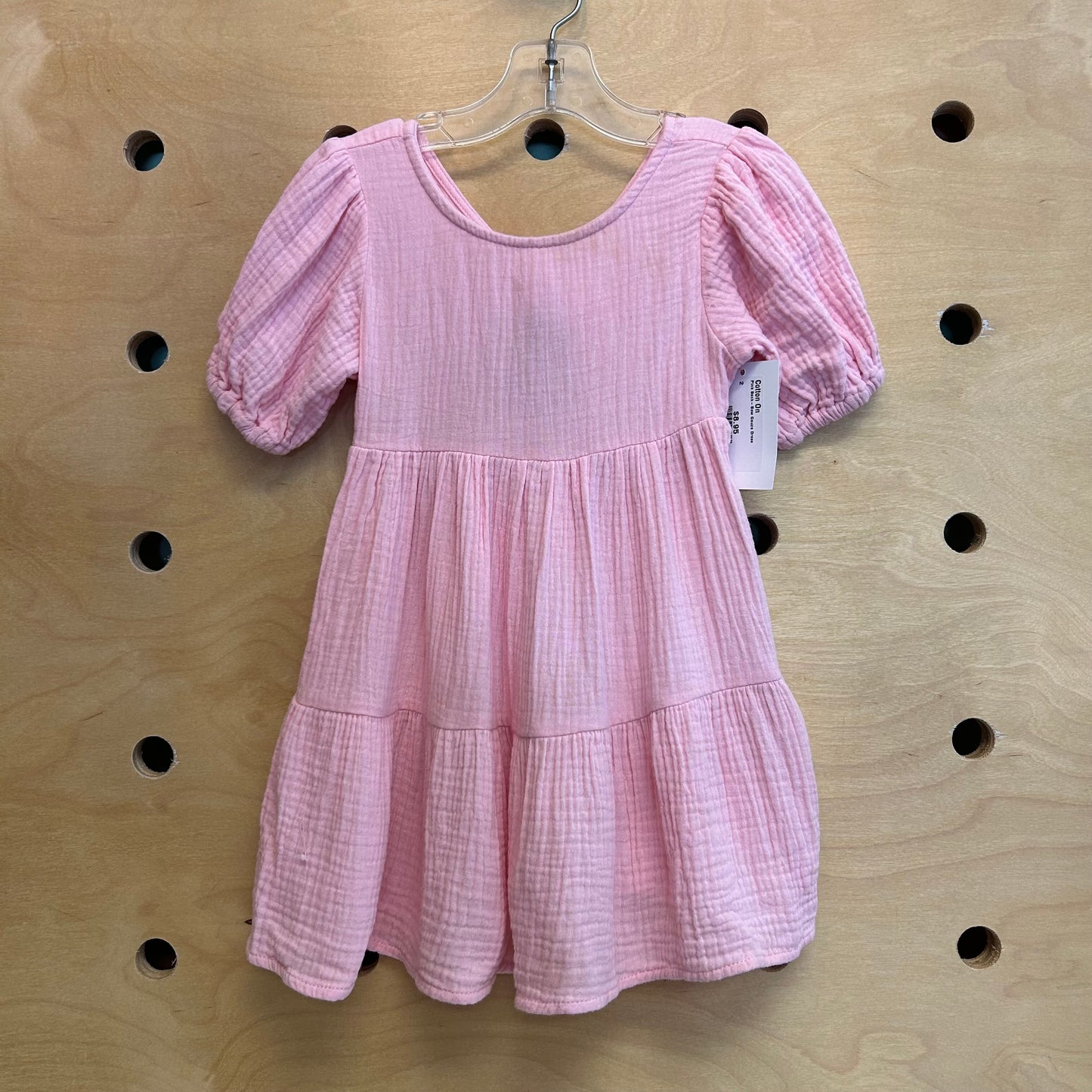 Pink Back-Bow Gauze Dress