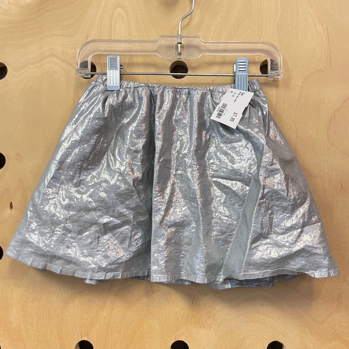 Metallic Silver Skirt