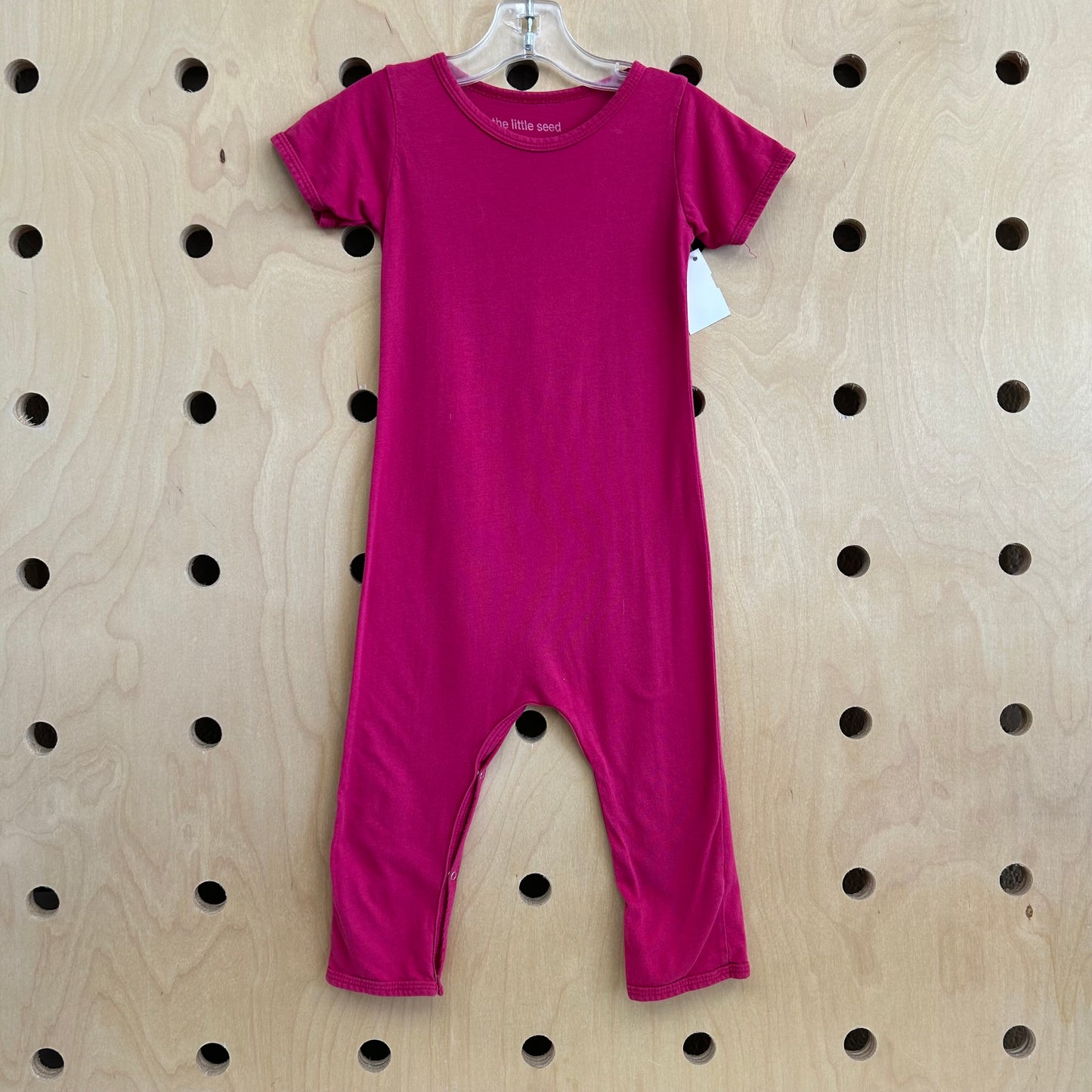 Pink Raw Cotton Romper