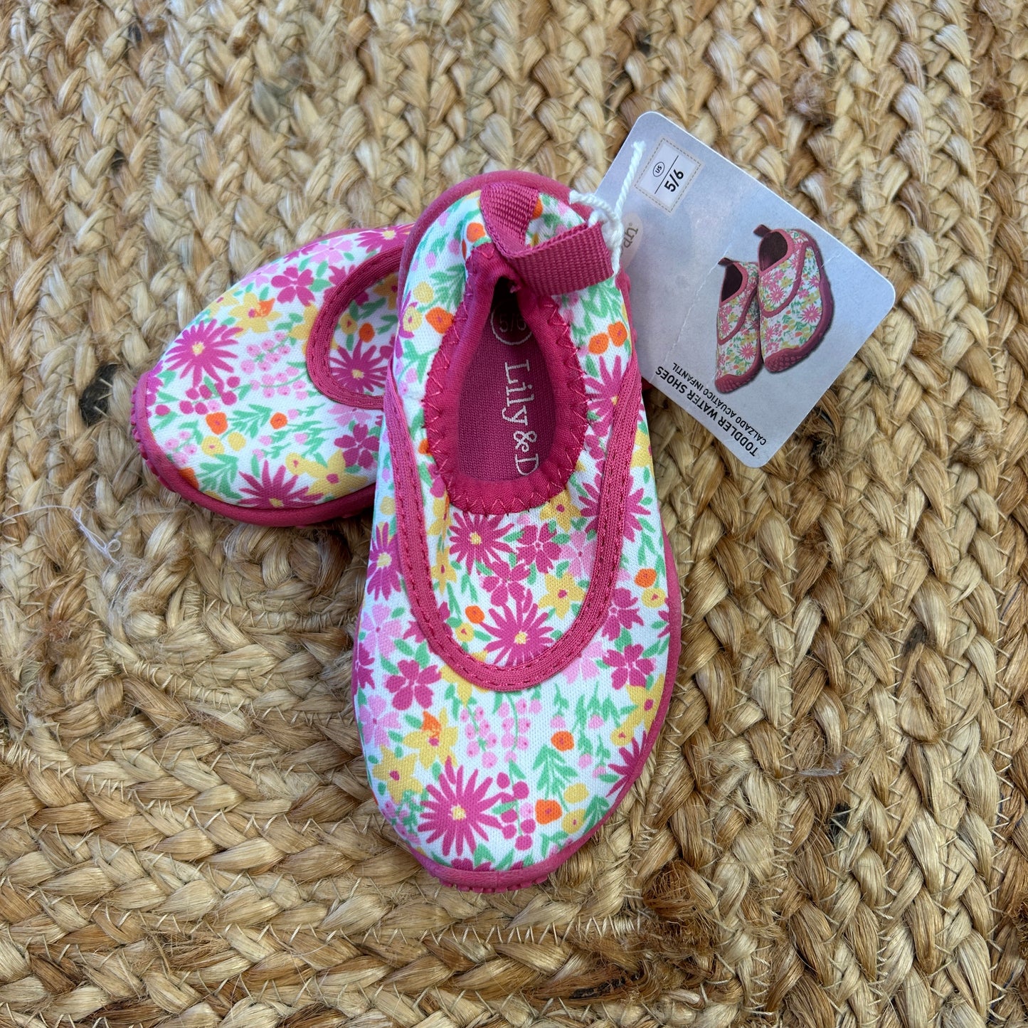 Pink Floral Water Shoes NEW!