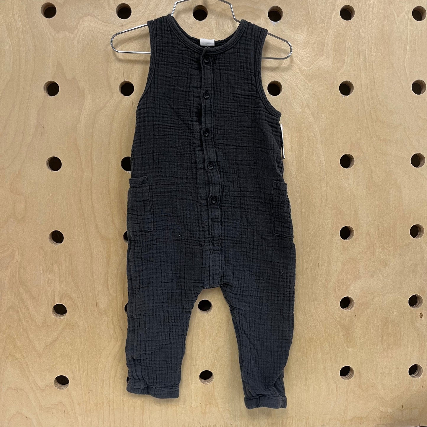 Grey Gauze Romper