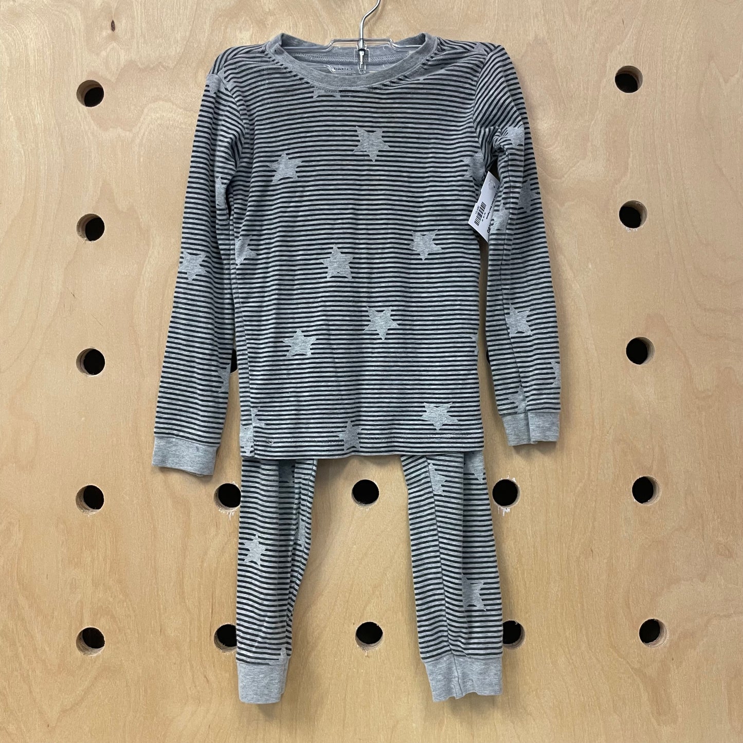 Grey + Black Striped Stars Pajamas