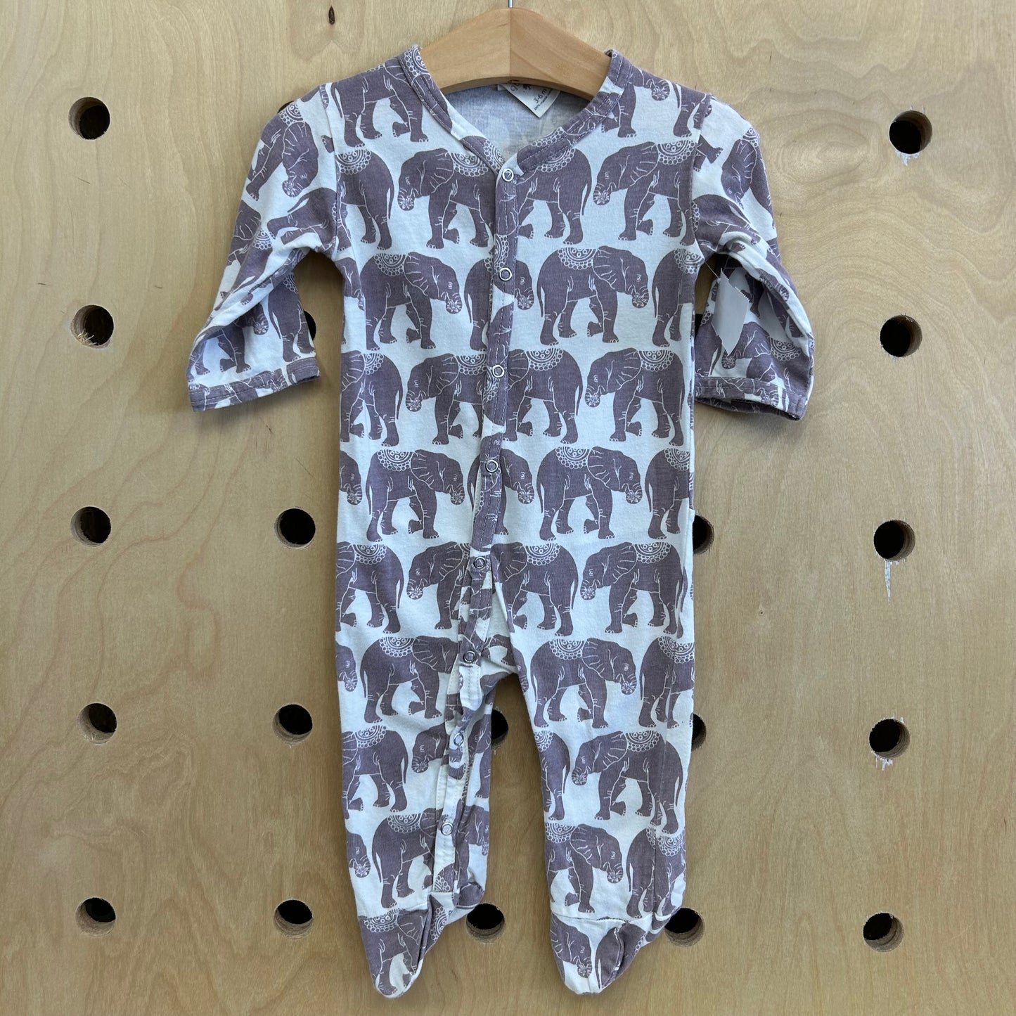 Lavender Elephant Snap Footies