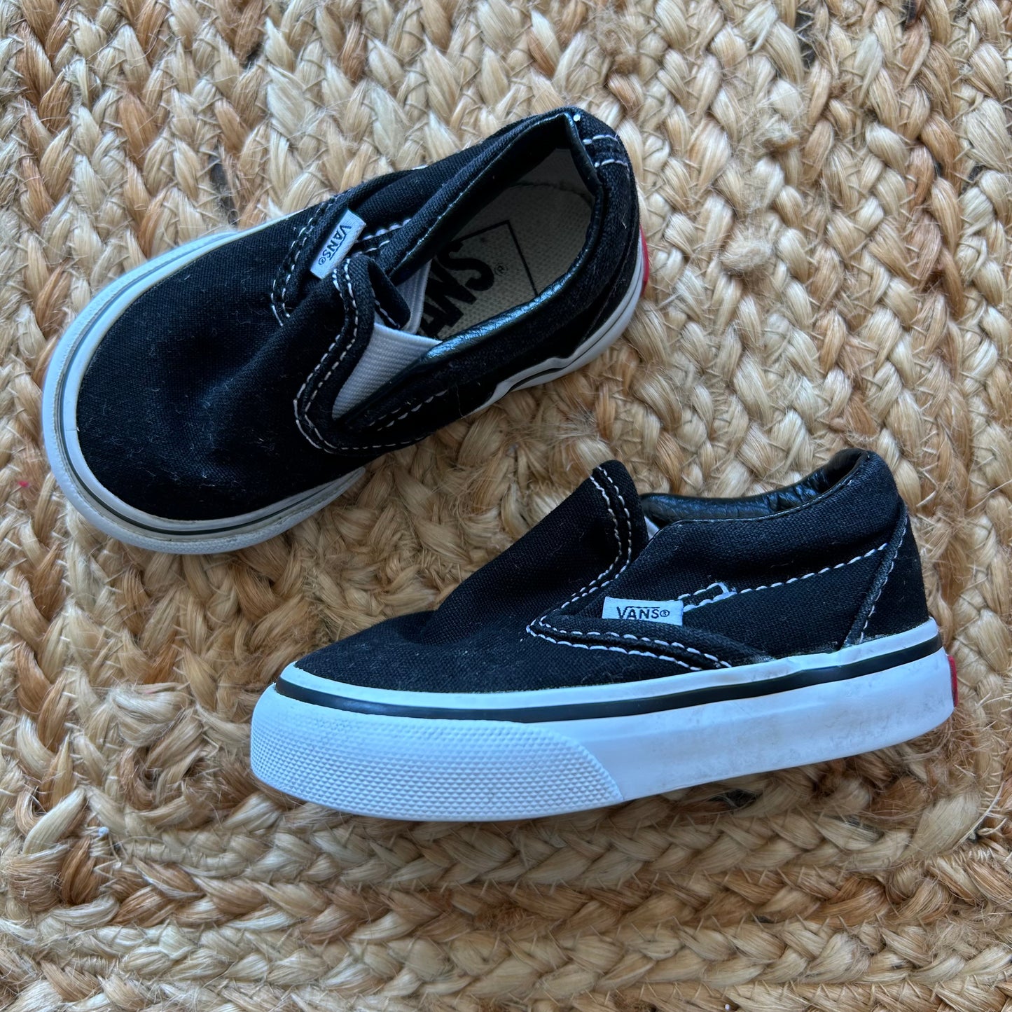 Black Canvas Slip-Ons