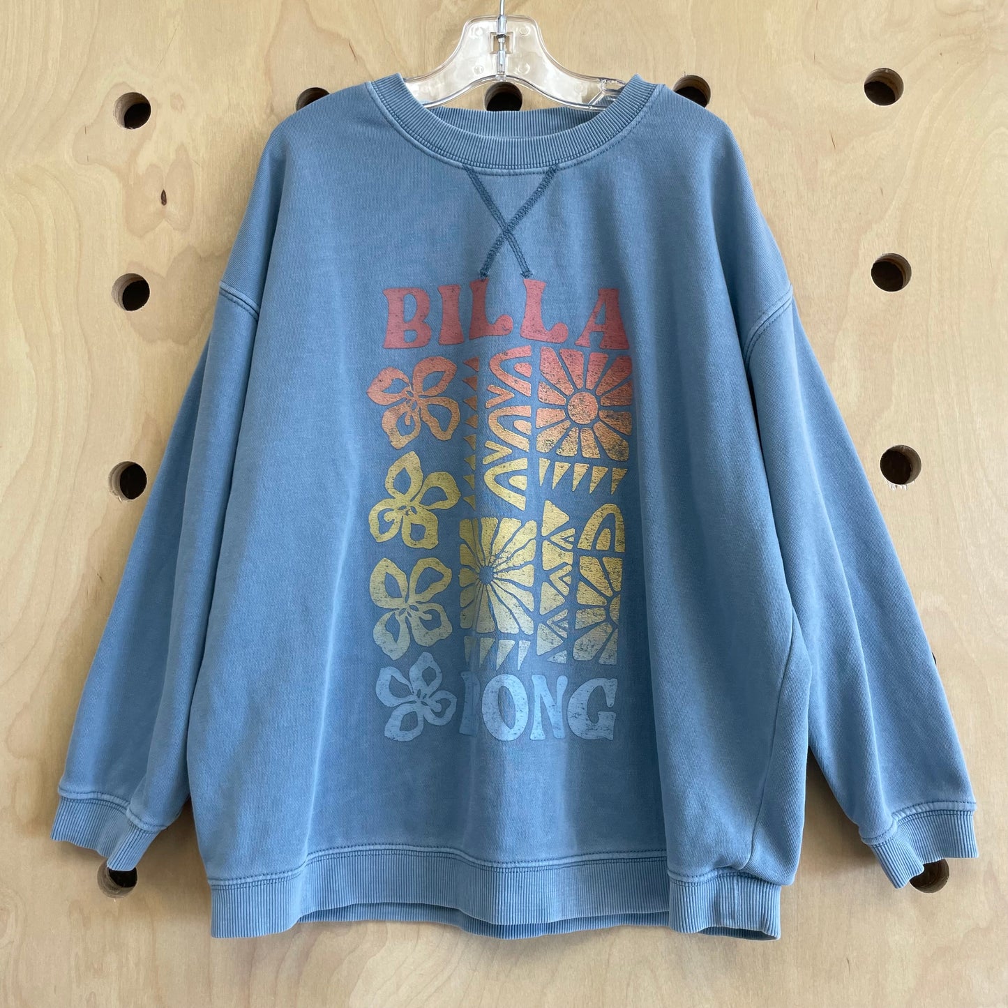 Blue Floral Logo Pullover