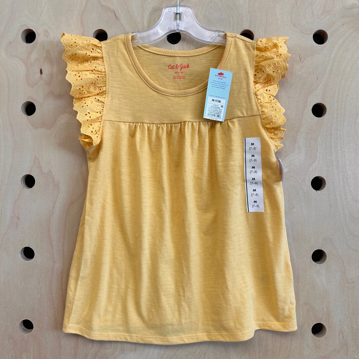 Yellow Eyelet Top NEW!