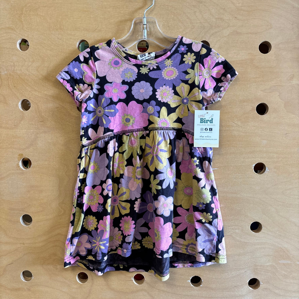 Black/Pink Floral Dress