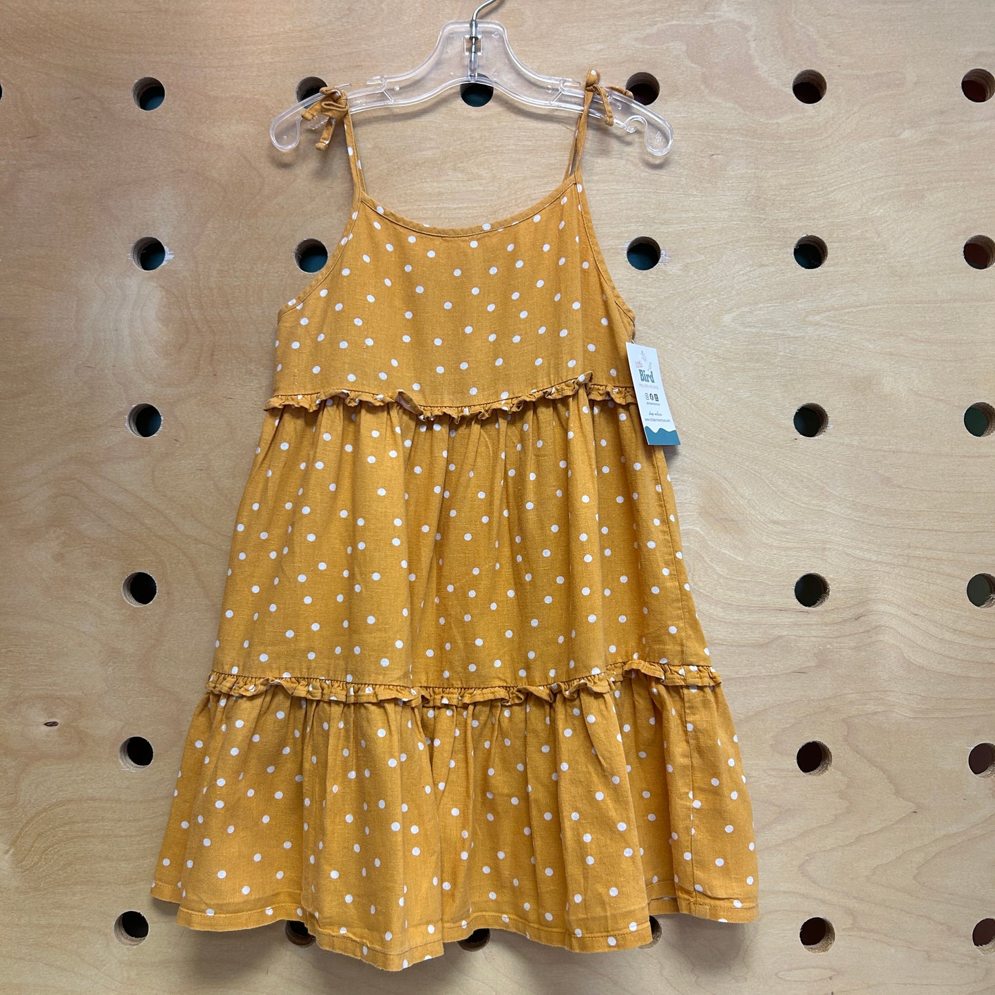 Yellow/White Polka Dot Dress